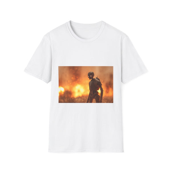 2so Standing Defiant in Battlefield, Graphic Unisex Softstyle T-Shirt - Front View