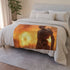 2so Standing Defiant in Battlefield, — Plush Fleece Throw Blanket — Drape over Sofa & Bed Lifestyle View