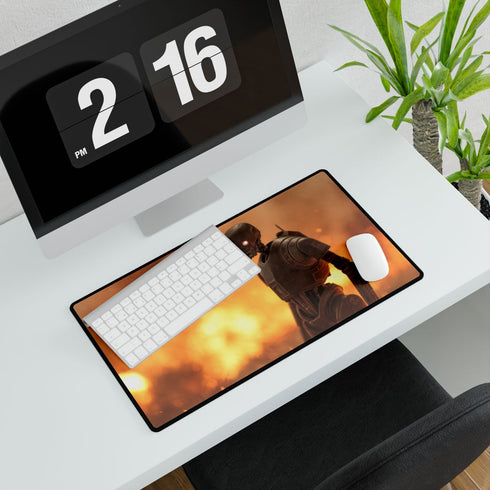 2so Standing Defiant in Battlefield, — XXL Gaming Desk Mat — Gaming & Workspace Desk Setup View
