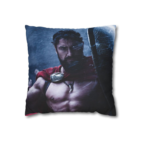 300 Spartans Leonidas — 40×40 Cushion Cover — Front 40×40 cm Square Cushion View