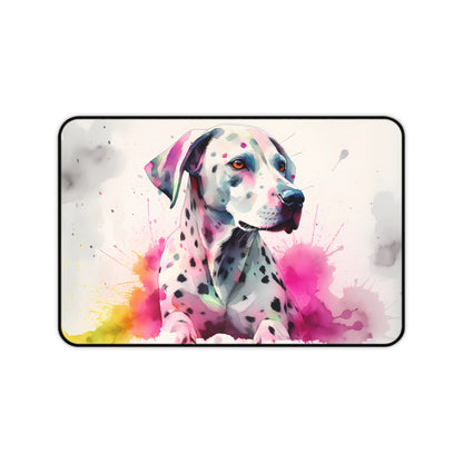 "Dalmatian design desk mat - protect workspace with playful charm"