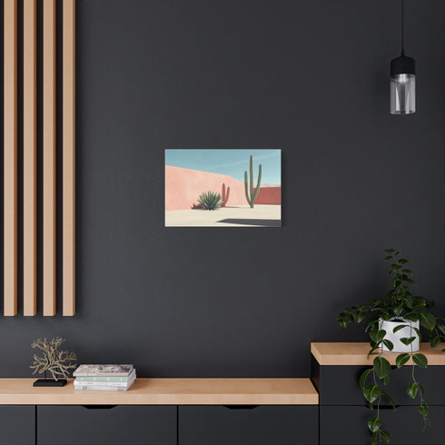Minimal Desert Scene with Sharp Shadows — Canvas Wall Art — Product Detail View 5