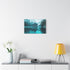Glass Temple Submerged in Dream Lake (Edition II) — Canvas Wall Art — Kiln-Dried Pine Frame & Ready-to-Hang Back View