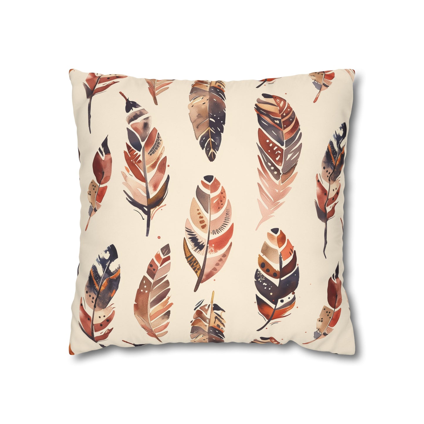 "Boho Feathers Pillowcase Collection: Cozy, bohemian pillowcase with whimsical pattern"