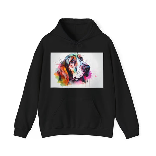 Snuggle-Love Basset Watercolor Hoodie | Hoodies | DTG, Hoodies, Men's Clothing, Regular fit, Unisex, Women's Clothing | Prints with Passion