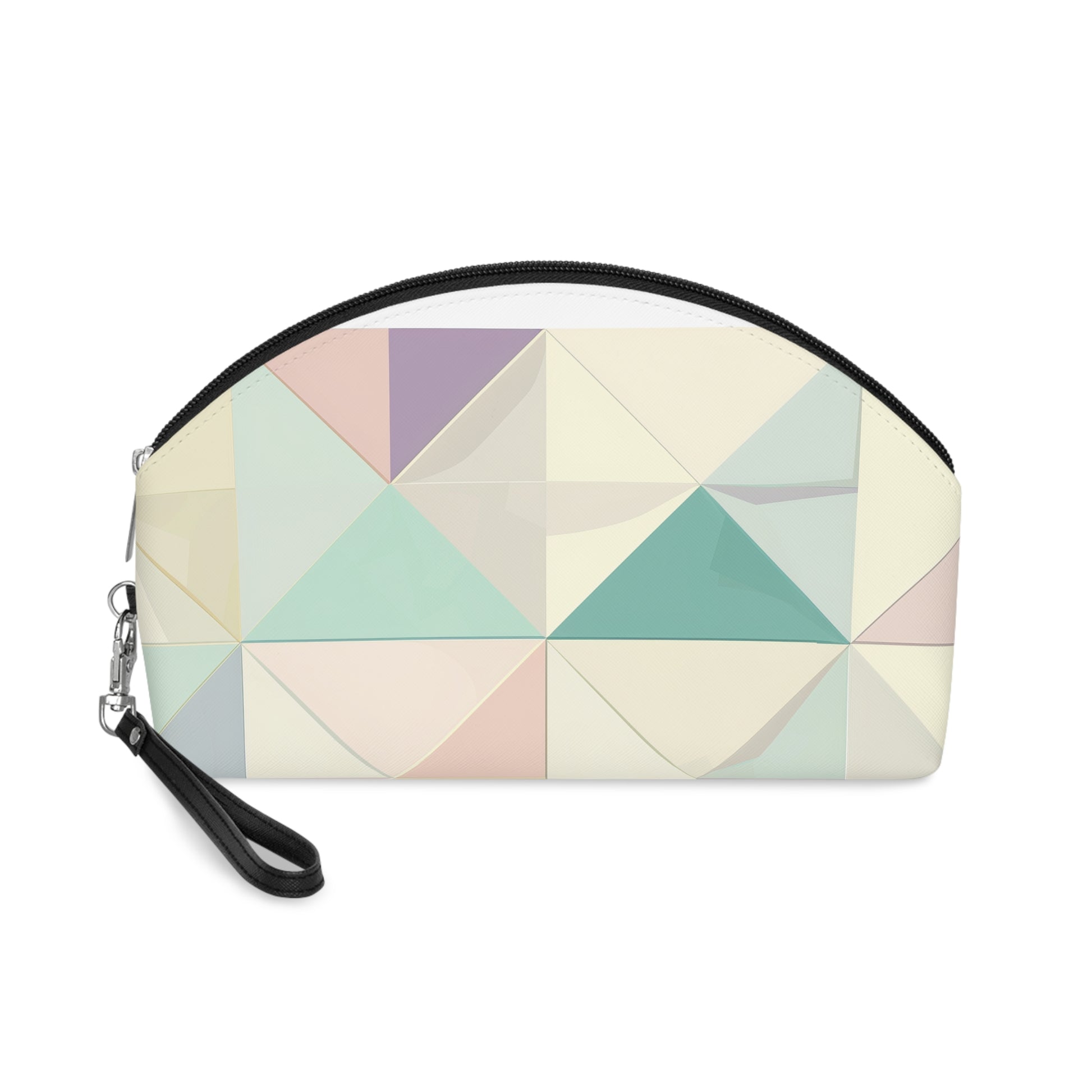 Pastel Geometrics Makeup Bag: Chic & Stylish Accessory | Makeup Bag | Accessories, All Over Print, AOP, Cosmetics, Pouches, Sublimation, Travel Accessories, With zipper | Prints with Passion