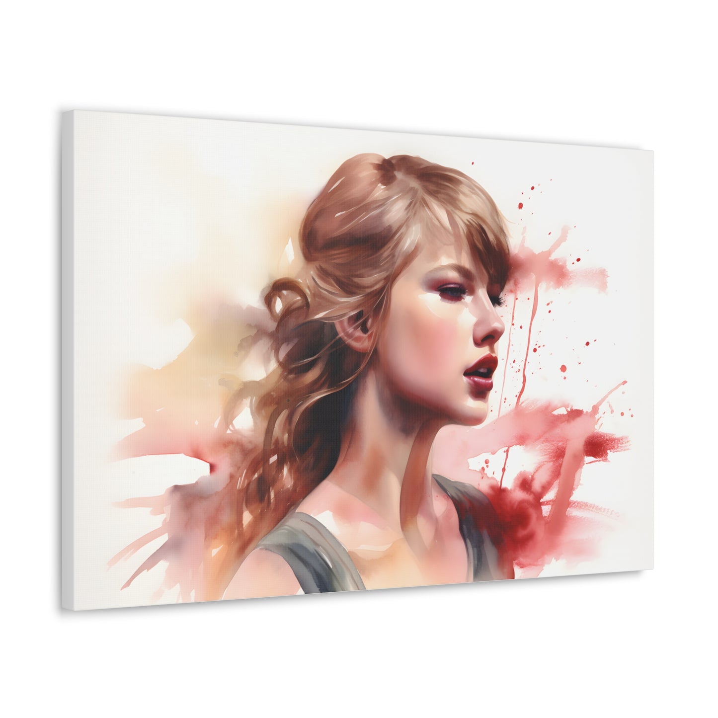 Taylor Swift Watercolor Canvas Print