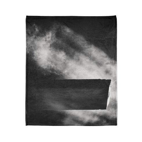 Echoes of Light Around Temple Monolith Plush Fleece Throw Blanket