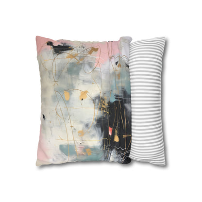 Stylish Mint & Gold Abstract Pillowcase - High-Quality & Comfortable - Perfect for All Seasons - Great Gift Option