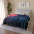Neon Flower Blooming from Concrete — Plush Fleece Throw Blanket — Product Detail View 12