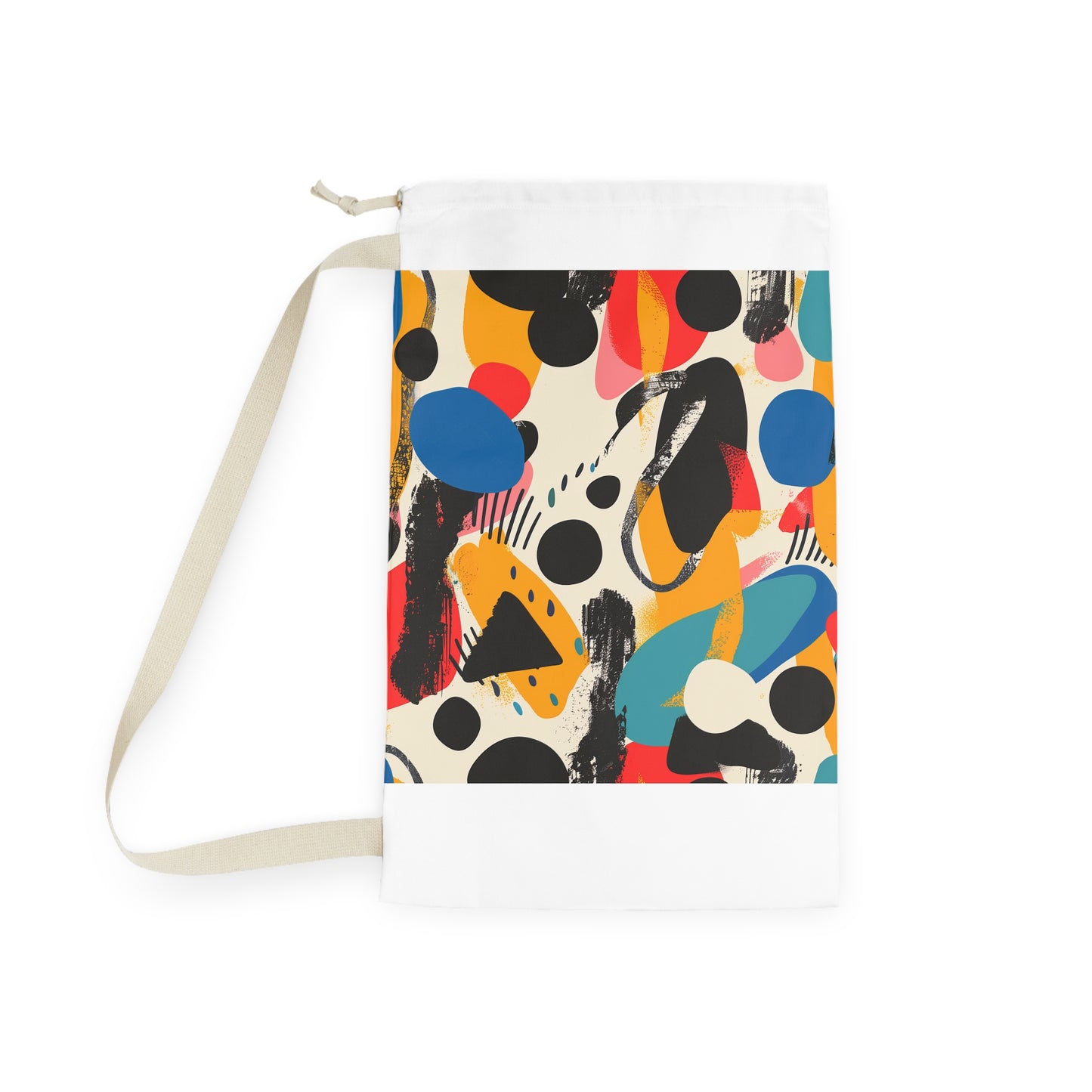 "Stylish Bold Bright Abstract Laundry Bag - Modern seamless pattern in vibrant colors for elevated laundry routine"