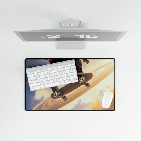 Skateboarder Riding on Rings of Saturn — XL & XXL Desk Mat — Product Detail View 8