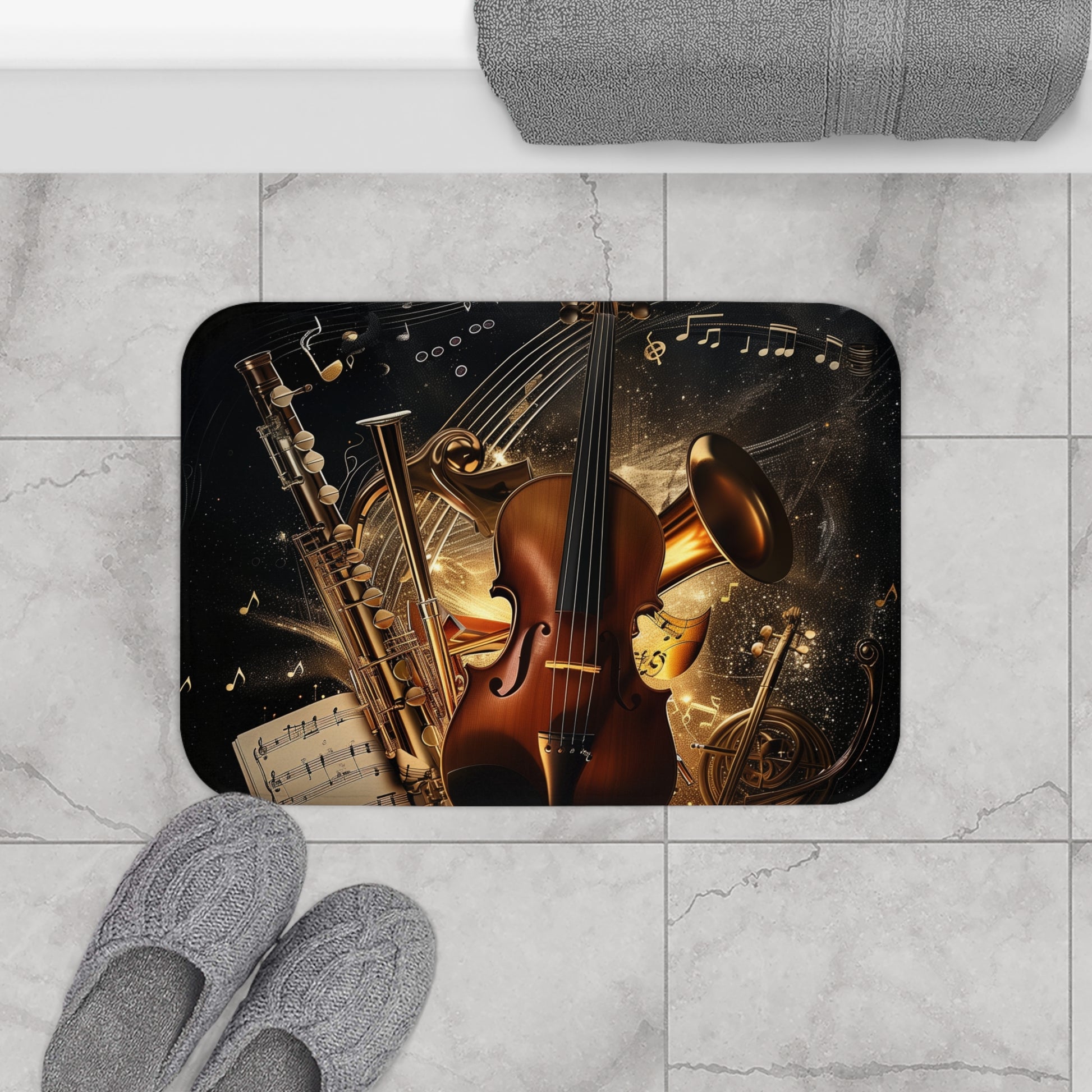 Musical Interlude Bath Mat | Bath Mats | Bath, Bathroom, Home & Living, Indoor, Sublimation | Prints with Passion