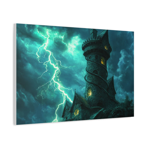 Tower Wrapped in Lightning Serpents — Canvas Wall Art — Product Detail View 6