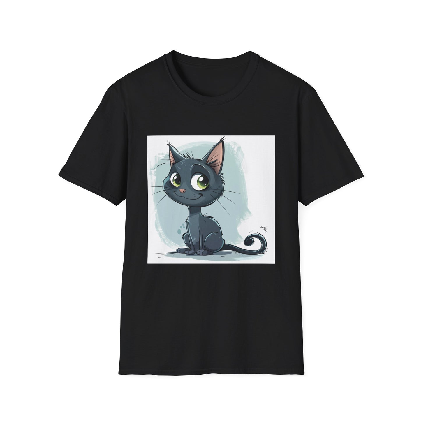 Meowgical Moments: Adorable Cartoon Cat T-Shirt | T-Shirt | DTG, Men's Clothing, Regular fit, T-Shirts, Unisex, Women's Clothing | Prints with Passion