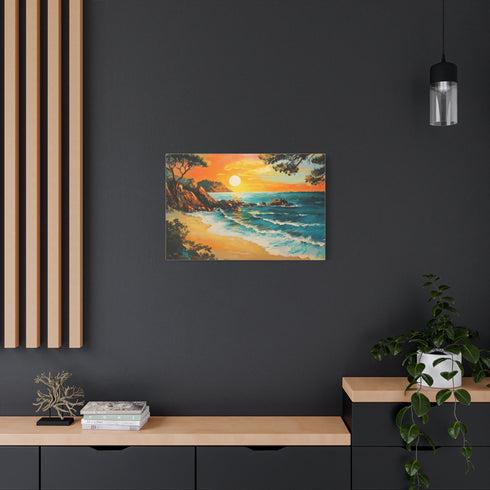 Corsica Mediterranean Sunset Coastline — Canvas Wall Art — Product Detail View 8