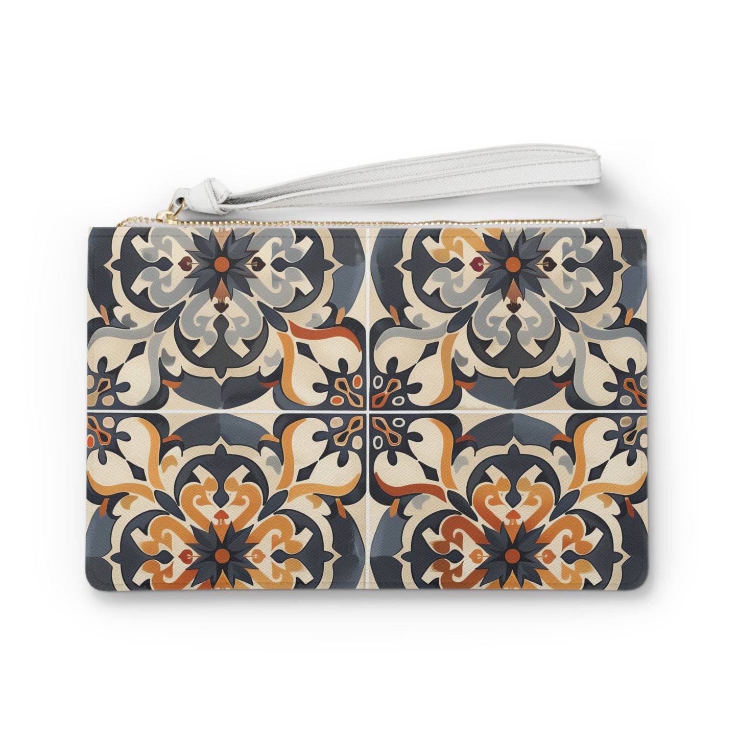 Tile Print Clutch Bag | Clutch Bags | Accessories, All Over Print, AOP, Assembled in the USA, Assembled in USA, Bags, Made in the USA, Made in USA, Vegan | Prints with Passion