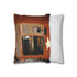 Retro Vending Machine Dispensing Stars — 40×40 Cushion Cover — Soft Brushed Fabric Texture Close-Up