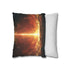 Solar Sword Shattering the Sky — 40×40 Cushion Cover — Sofa & Living Room Lifestyle View