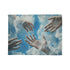 Painted Clouds Forming Human Hands — Plush Fleece Throw Blanket — 300 GSM Plush Coral Fleece Texture Close-Up