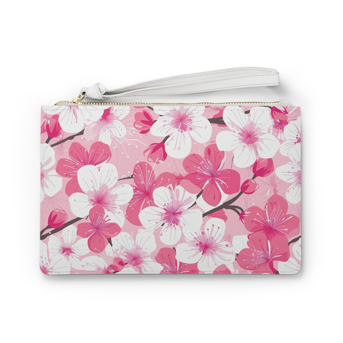 Cherry Blossom Pink Clutch Bag | Clutch Bags | Accessories, All Over Print, AOP, Assembled in the USA, Assembled in USA, Bags, Made in the USA, Made in USA, Vegan | Prints with Passion