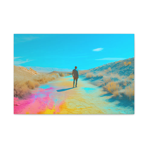 Neon Tide Washing over Desert — Canvas Wall Art — Front Gallery-Wrapped Canvas View