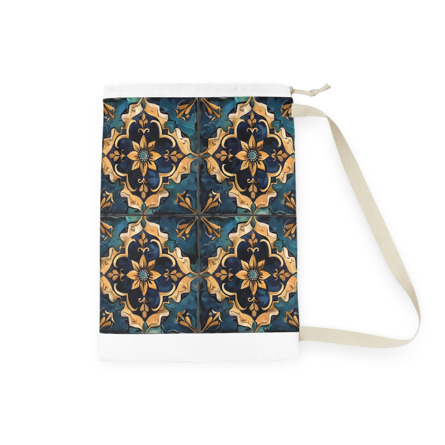 Stylish Artisan Tiles Pattern Laundry Bag - Elevate Your Laundry Experience