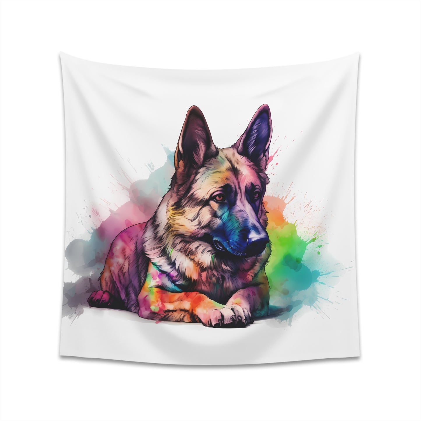 "Loyal Heart German Shepherd Tapestry - High-quality, stylish, perfect for all seasons - Makes a great gift - Available in 34" x 40" and 57" x 57" sizes"