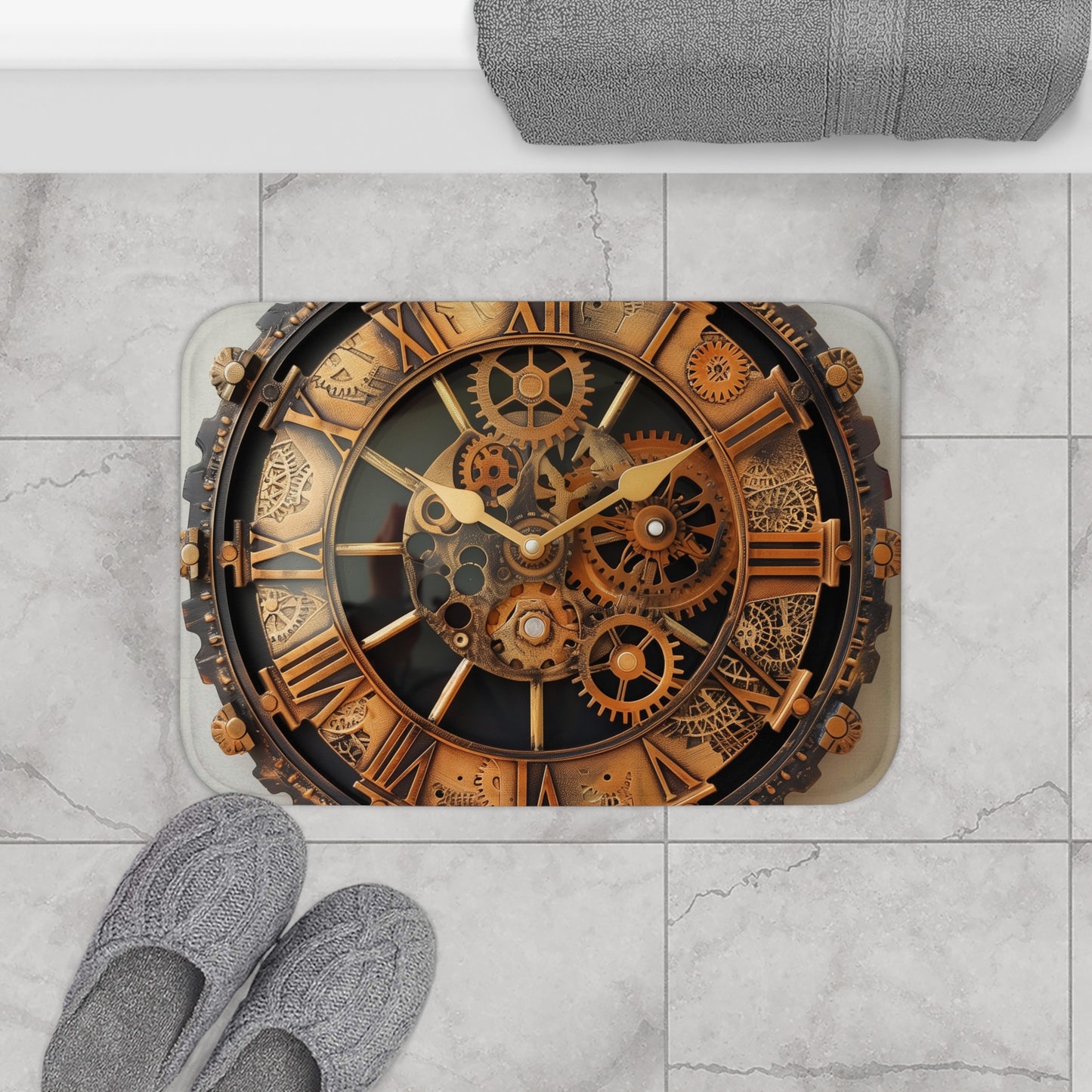 Steampunk Gears Bath Mat | Bath Mats | Bath, Bathroom, Home & Living, Indoor, Sublimation | Prints with Passion