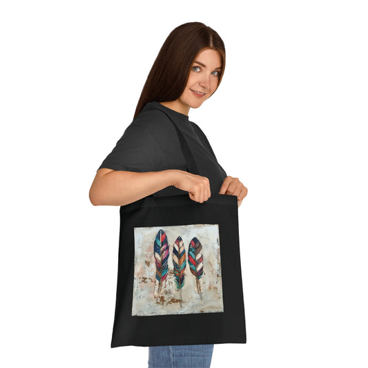 Feather & Flow Tote Bag | Tote Bag | Accessories, Bags, Cotton, DTG, Totes | Prints with Passion