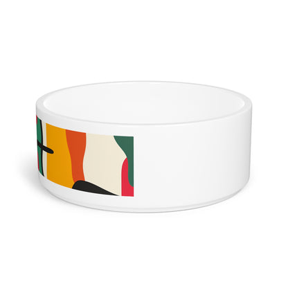 Abstract Bright Pet Bowl