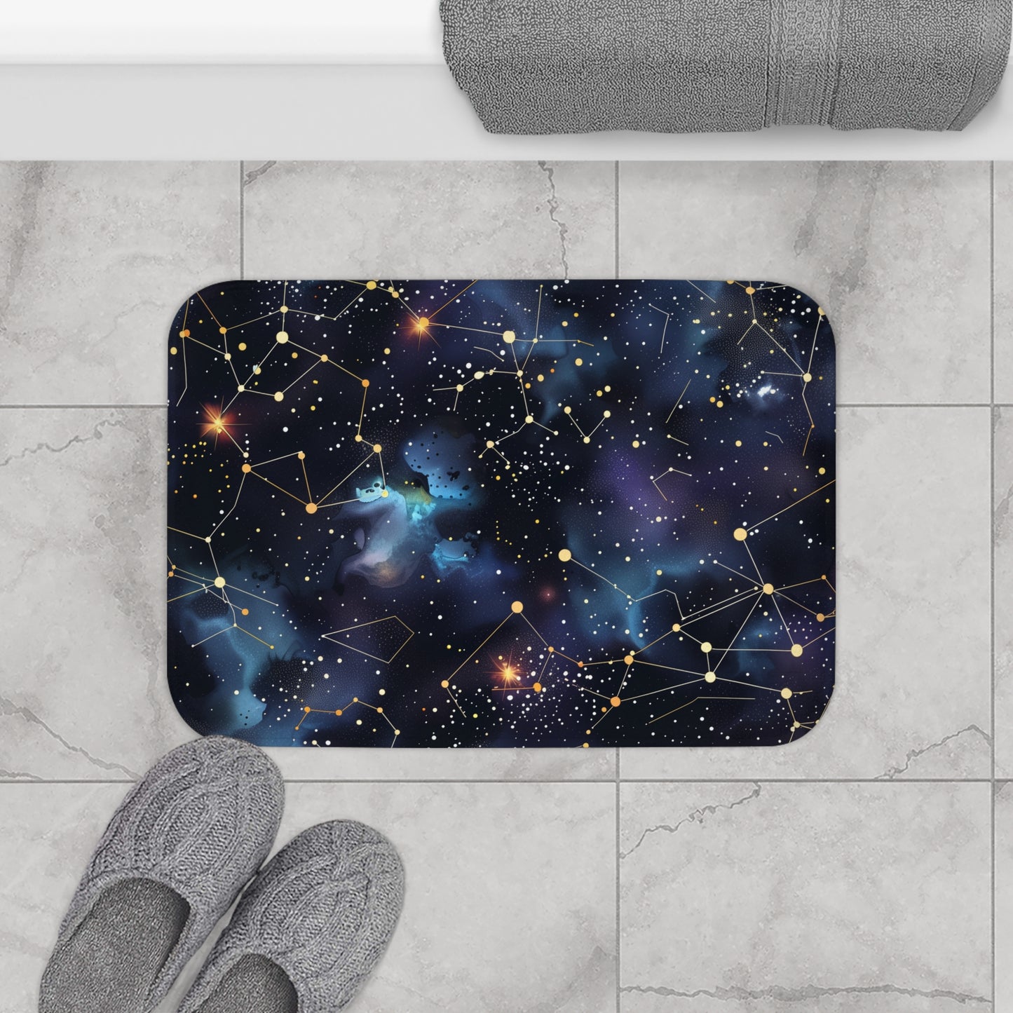 Starry Constellation Bath Mat