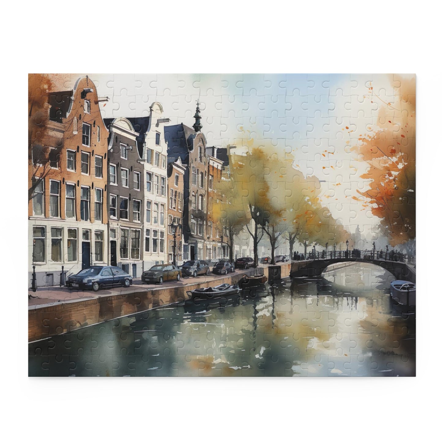 "Amsterdam Adventure Jigsaw Puzzle - Explore canals and architecture in a challenging, picture-perfect puzzle for tourists and enthusiasts"