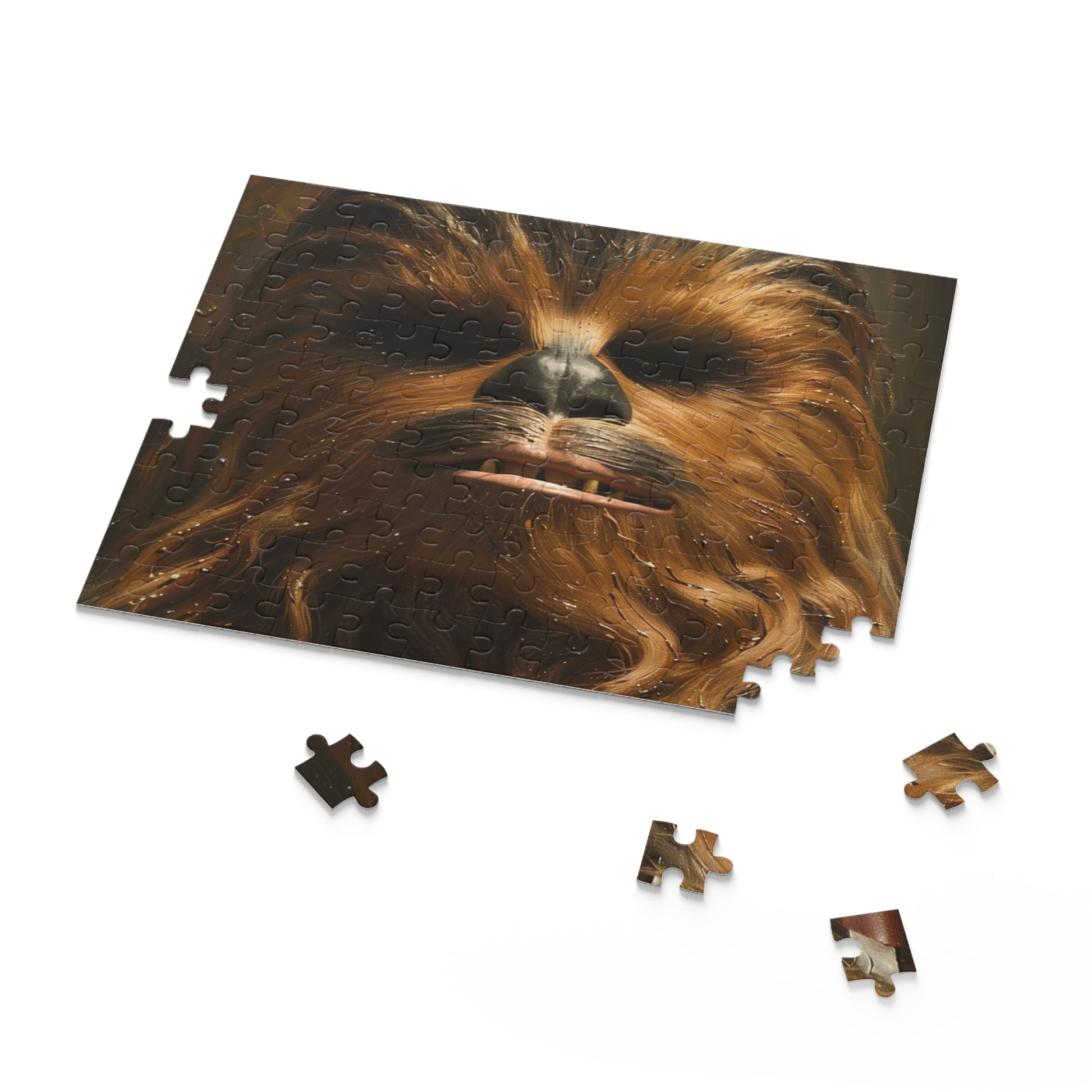 Chewbacca Star Wars Puzzle Galactic - A challenging jigsaw featuring the legendary Wookiee warrior. Perfect for Star Wars fans.