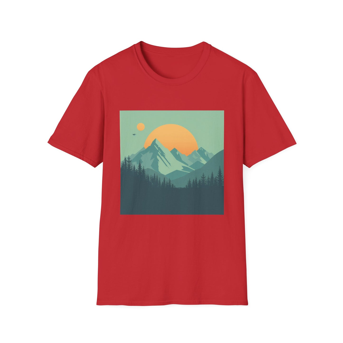 Mountain Majesty: Minimalist Landscape T-shirt