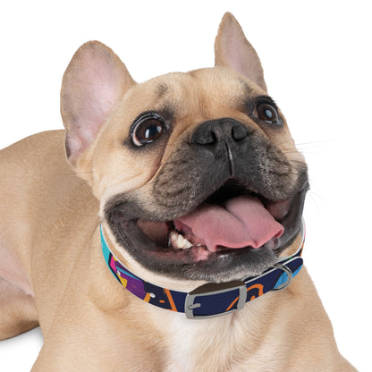 Neon Graffiti Dog Collar: Urban Style Statement