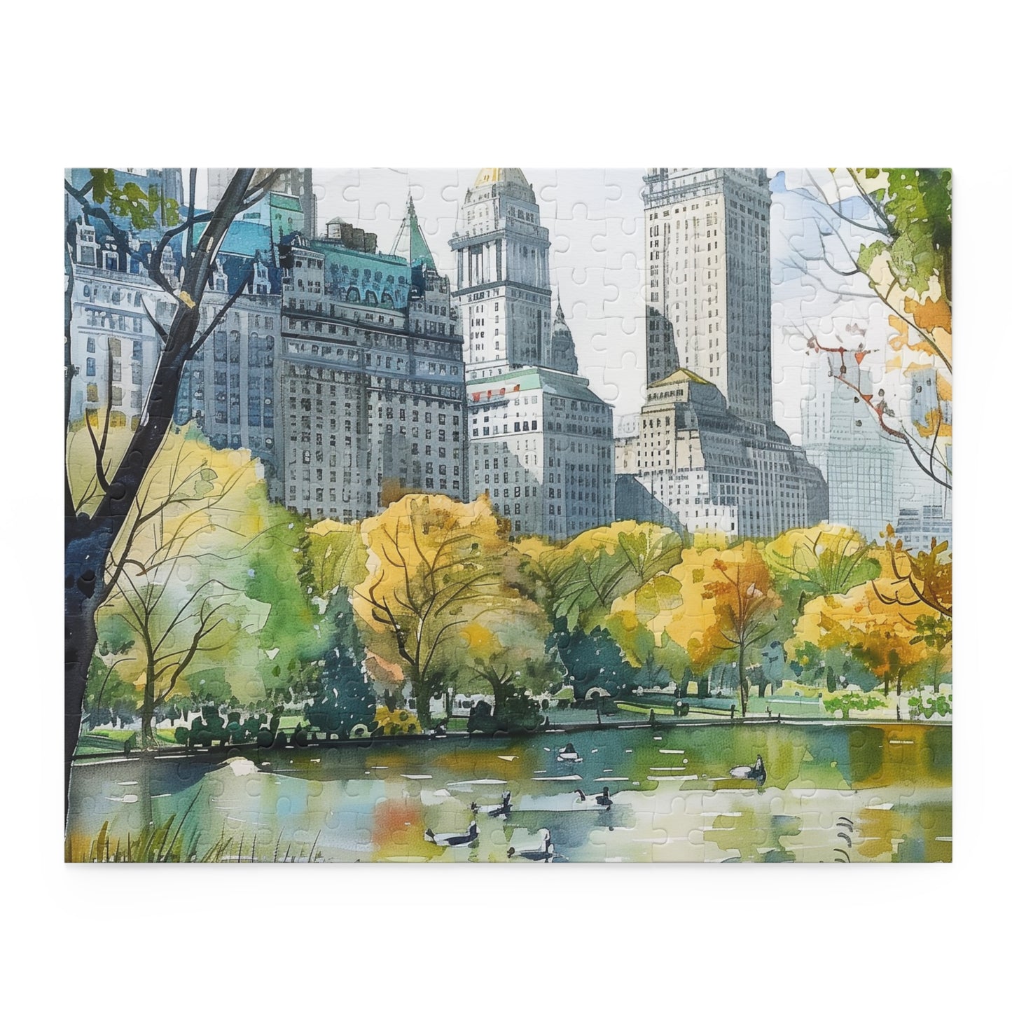 Central Park Watercolor Jigsaw Puzzle