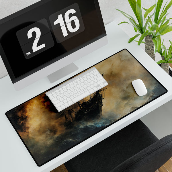 Nebula Phantom Pirate Galleon Gaming XXL Extended Desk Mat – Prints With Passion (View 4)
