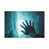 Hand Reaching Through Glowing Portal — Canvas Wall Art — Living Room Wall Lifestyle View