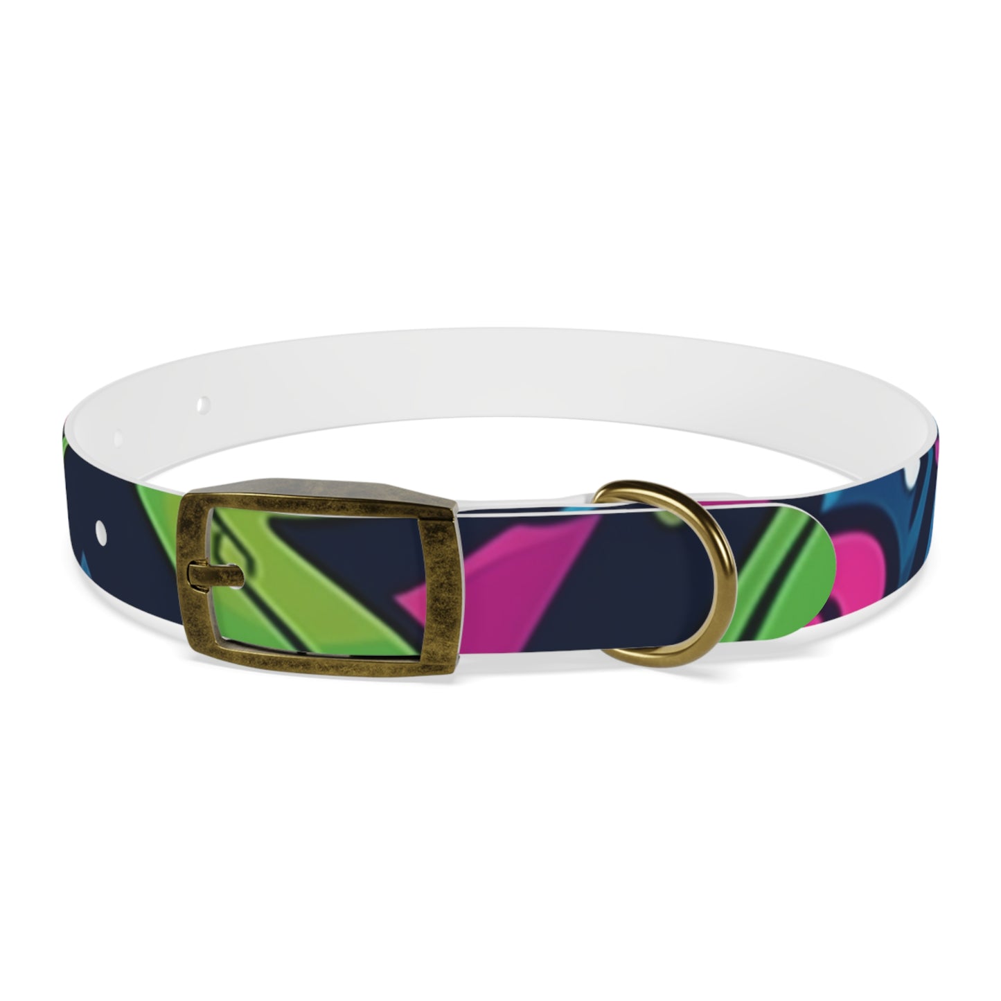 Neon Urban Graffiti Dog Collar