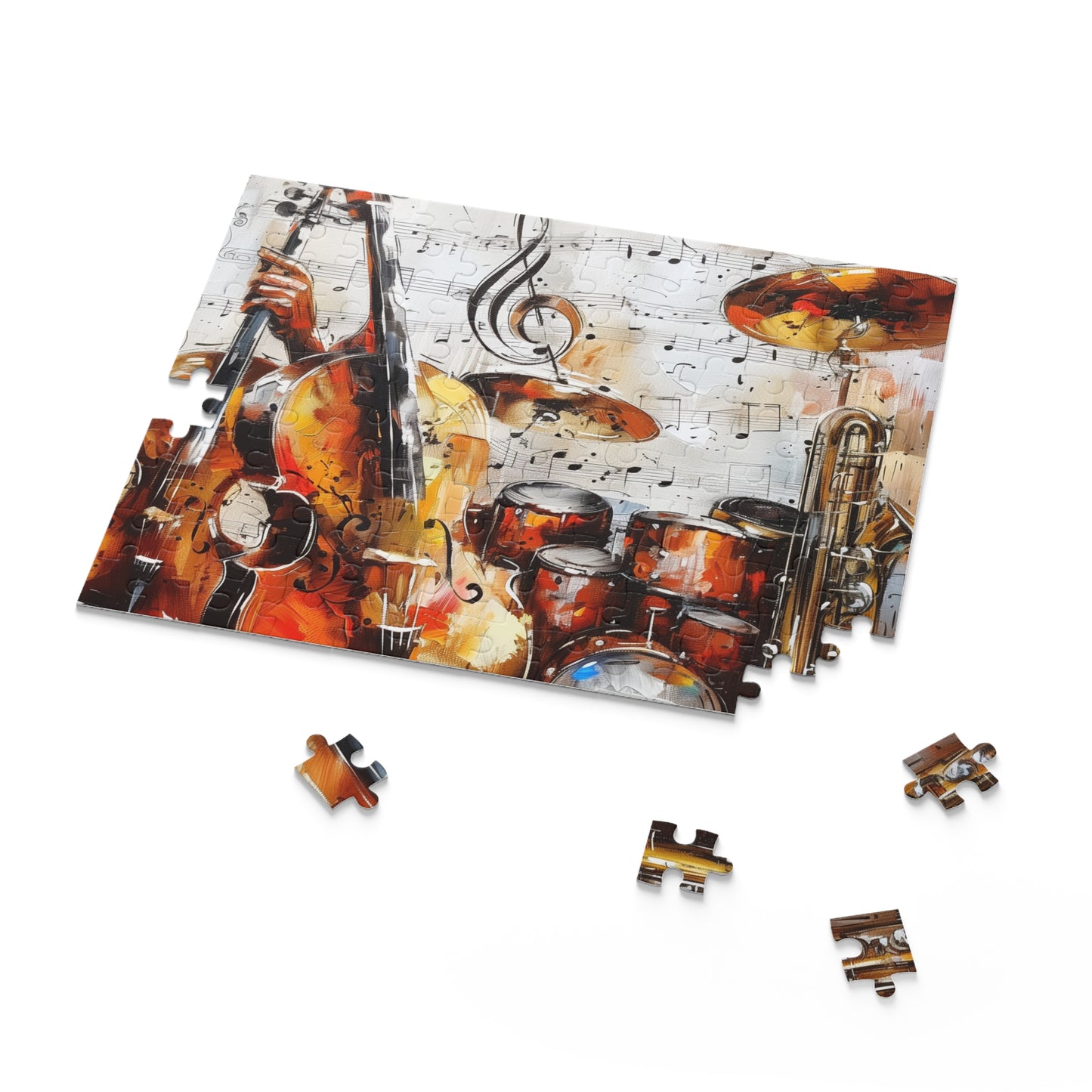 "Musical Melody Jigsaw Puzzle - Intricate music notes and instruments design, perfect for enthusiasts of all ages"