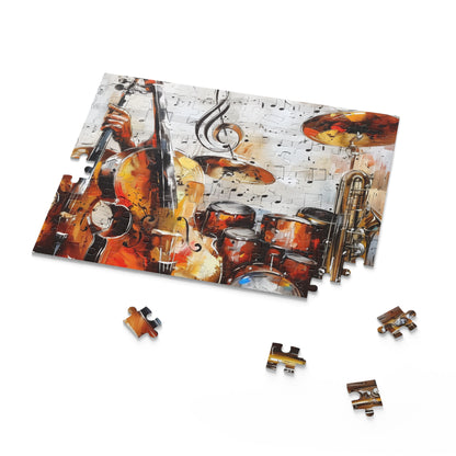 "Musical Melody Jigsaw Puzzle - Intricate music notes and instruments design, perfect for enthusiasts of all ages"