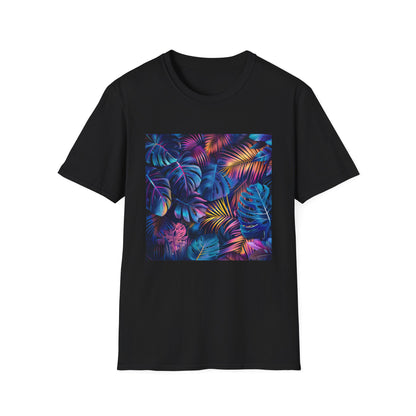 Tropical Radiance: A Neon Jungle Paradise | T-Shirt | DTG, Men's Clothing, Regular fit, T-Shirts, Unisex, Women's Clothing | Prints with Passion