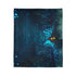 Bioluminescent Vines on a Ghost Bridge — Plush Fleece Throw Blanket — Product Detail View 7