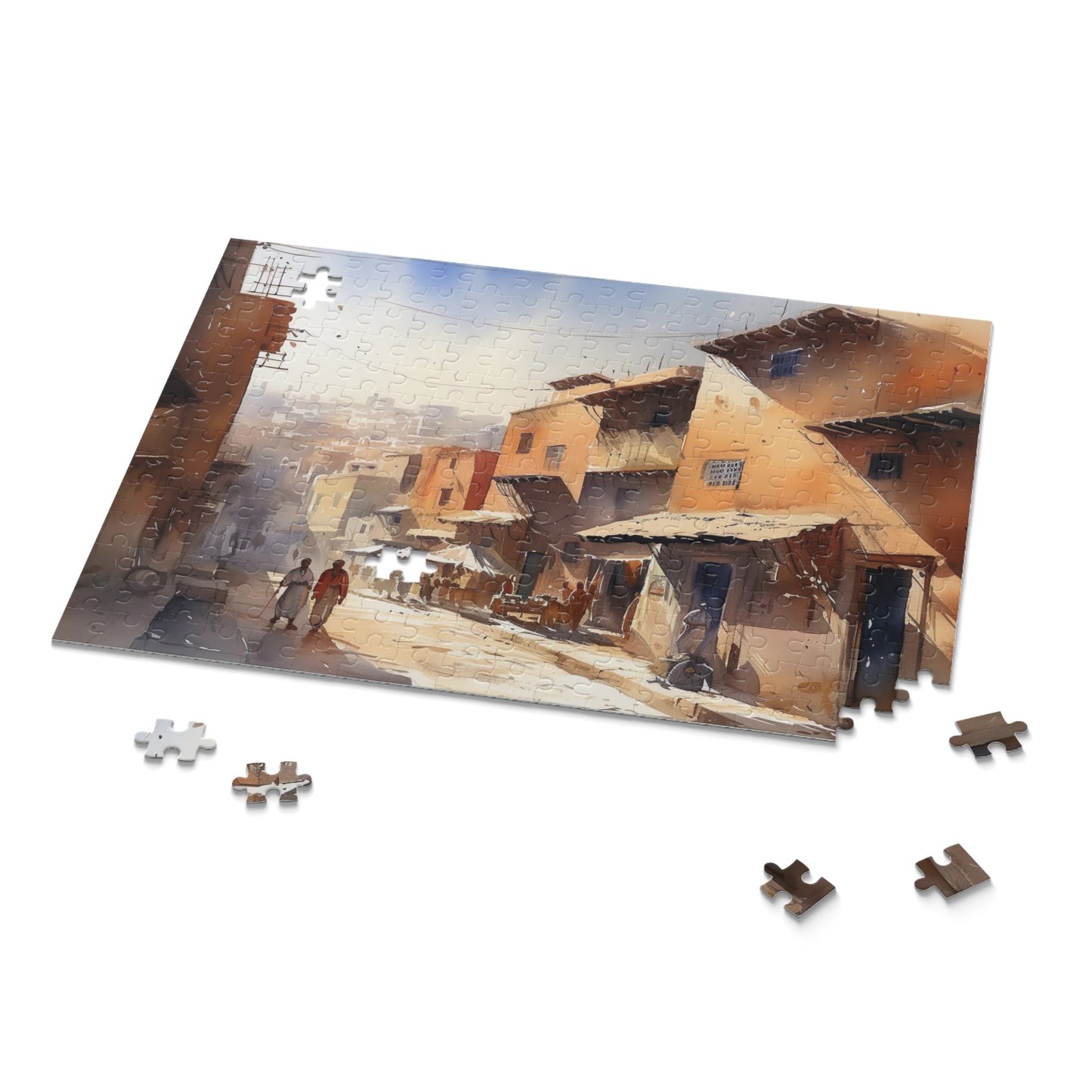 "Magical Marrakesh jigsaw puzzle of vibrant Moroccan marketplace for relaxing afternoons"