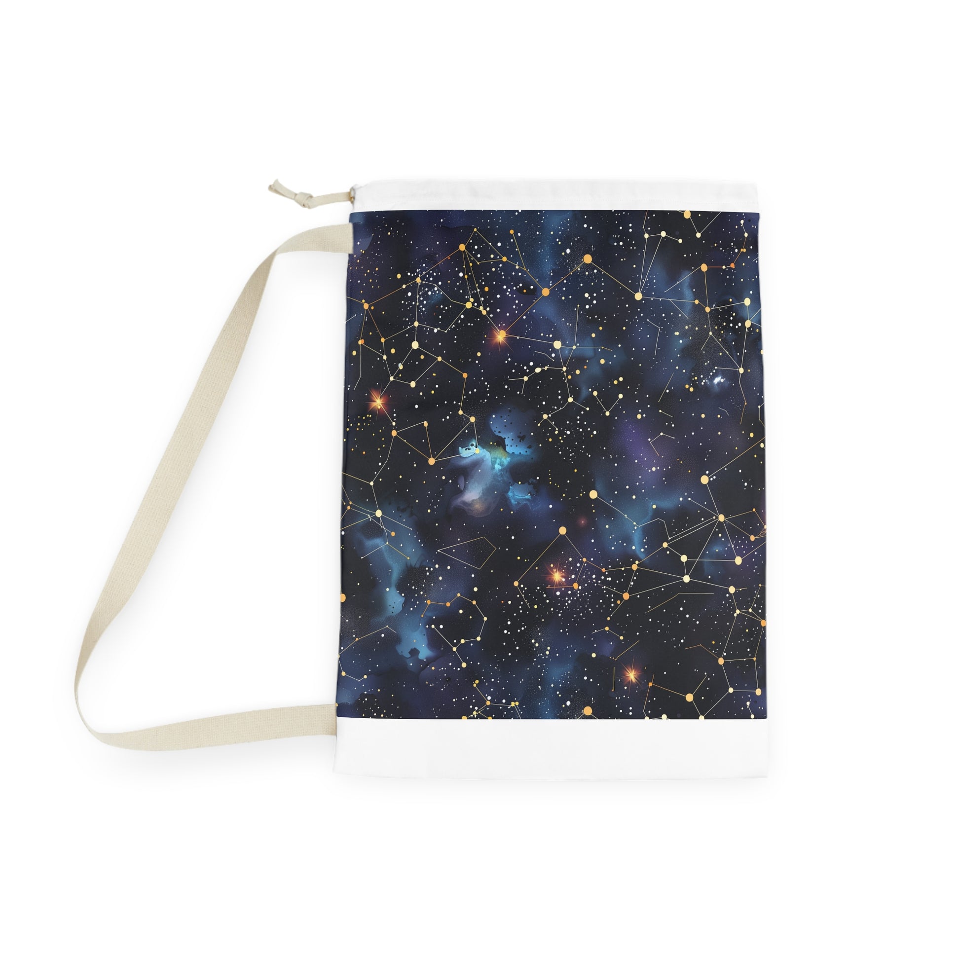 "Starry Night Laundry Bag with Constellation Stars - Keep Laundry Organized in Style"