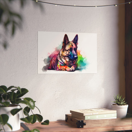 perfect for dog enthusiasts and those who admire the breed's protective spirit. Printed on premium paper