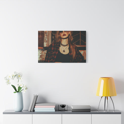 90s Retro Grunge Abstract Texture — Canvas Wall Art — Product Detail View 7