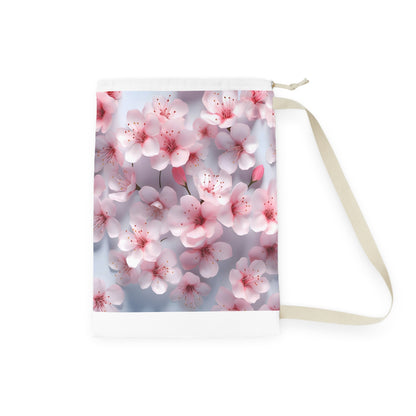 "Cherry Blossom Pattern Laundry Bag - Stylish and Practical 3D Design"