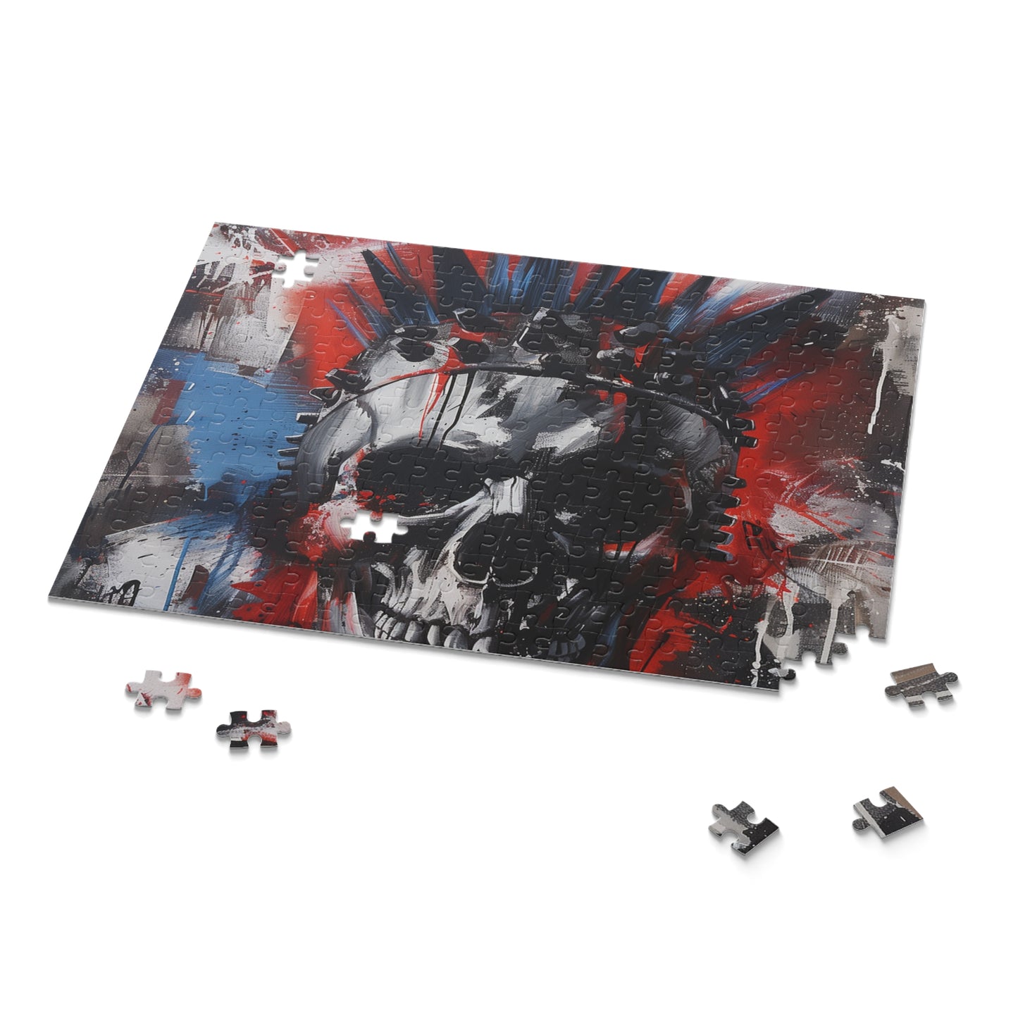 Punk Rock Skull Jigsaw Puzzle - Edgy and rebellious puzzle for punk enthusiasts, featuring unique skull design.